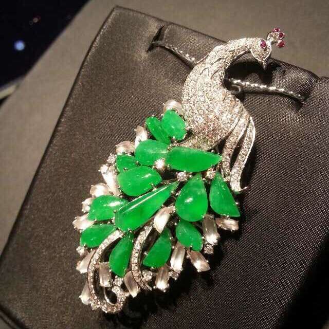 孔雀翡翠吊坠
